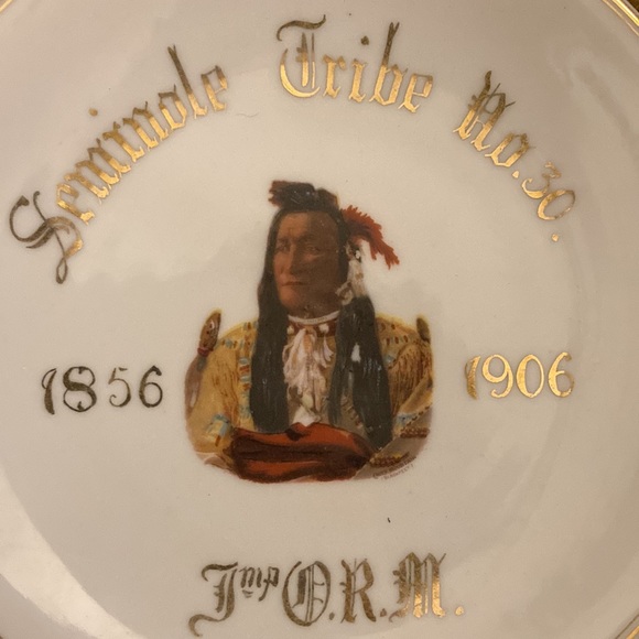 Seminole Tribe No. 30 Commemorative Plate by Limoges France, The P. O. Deq. Co. - Picture 4 of 5